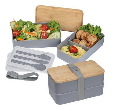 Lunch box with two compartments